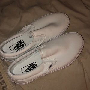Brand new white slip on vans